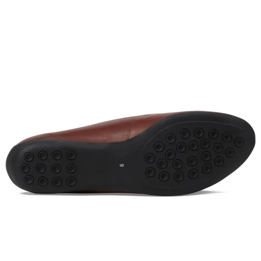 MARC JOSEPH NEW YORK FEMALE BEDFORD ST FLAT MAHOGANY BURNISHED NAPA 7.5 MEDIUM